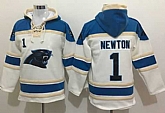 Nike Carolina Panthers #1 Cam Newton White Sawyer Hooded Sweatshirt NFL Hoodie,baseball caps,new era cap wholesale,wholesale hats